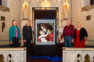 Program Participants Unveiling The Madonna and Child by Bachiacca stamp