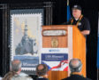 U.S. Postal Service Honors Battleship USS Missouri with a Forever StampStamp Depicts “Mighty Mo” Underway.-Rear Adm. Samuel Cox, US Navy (Retired), Director, Naval History and Heritage Command, Curator of the Navy.